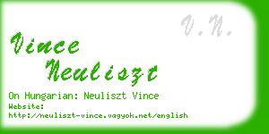 vince neuliszt business card